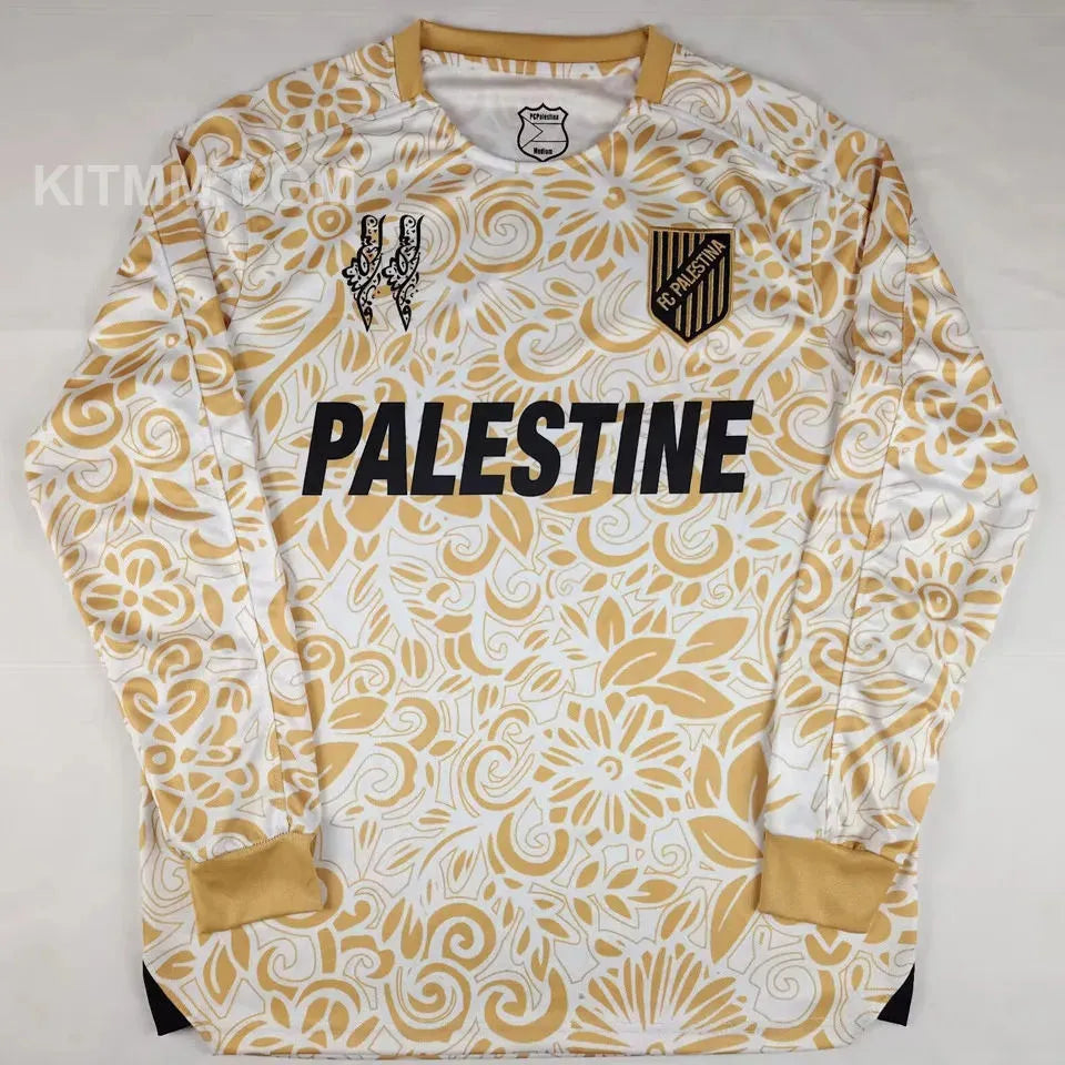 2025/26 FC Palestine Fans Long Sleeve Soccer Jersey 英文 Front