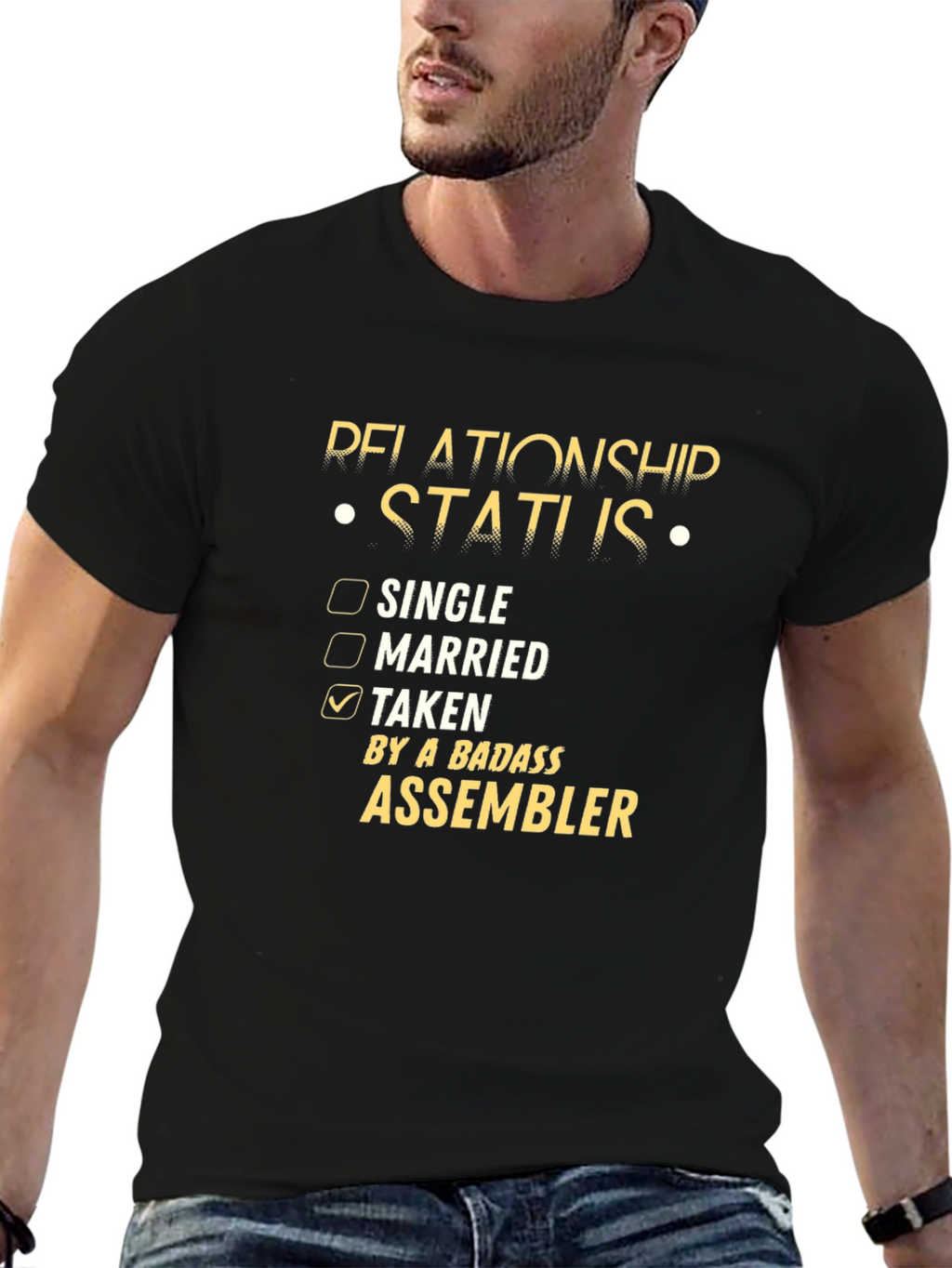 Badass Assembler Relationship Status T-Shirt