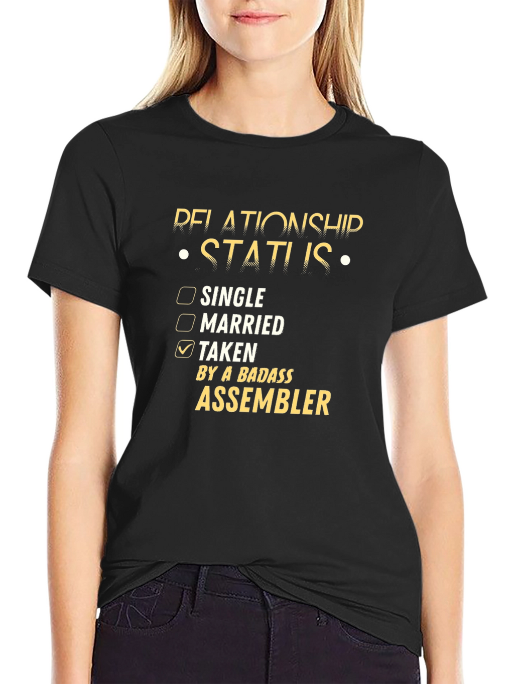 Badass Assembler Relationship Status T-Shirt