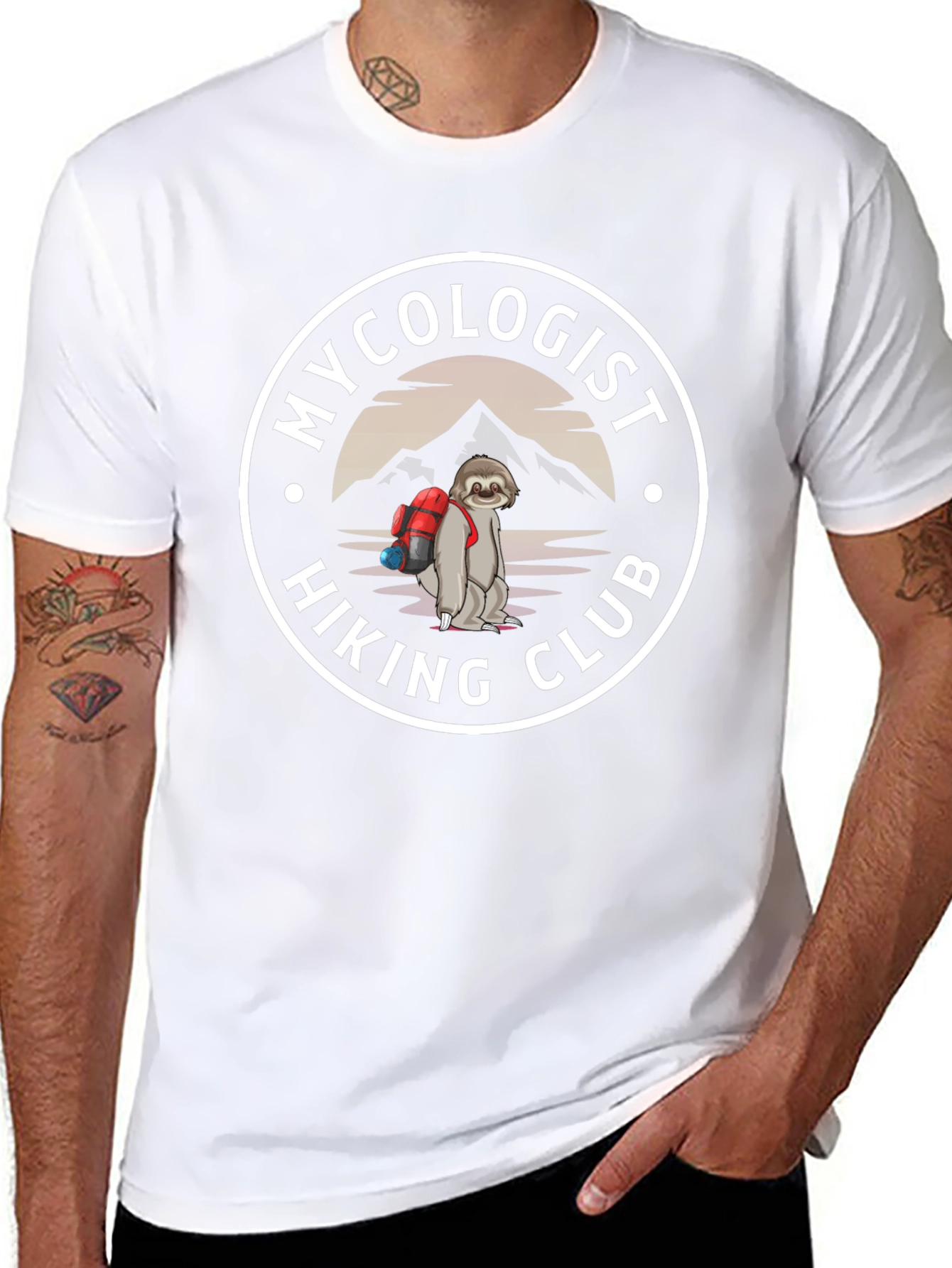 Mycologist Hiking Club Sloth T-Shirt
