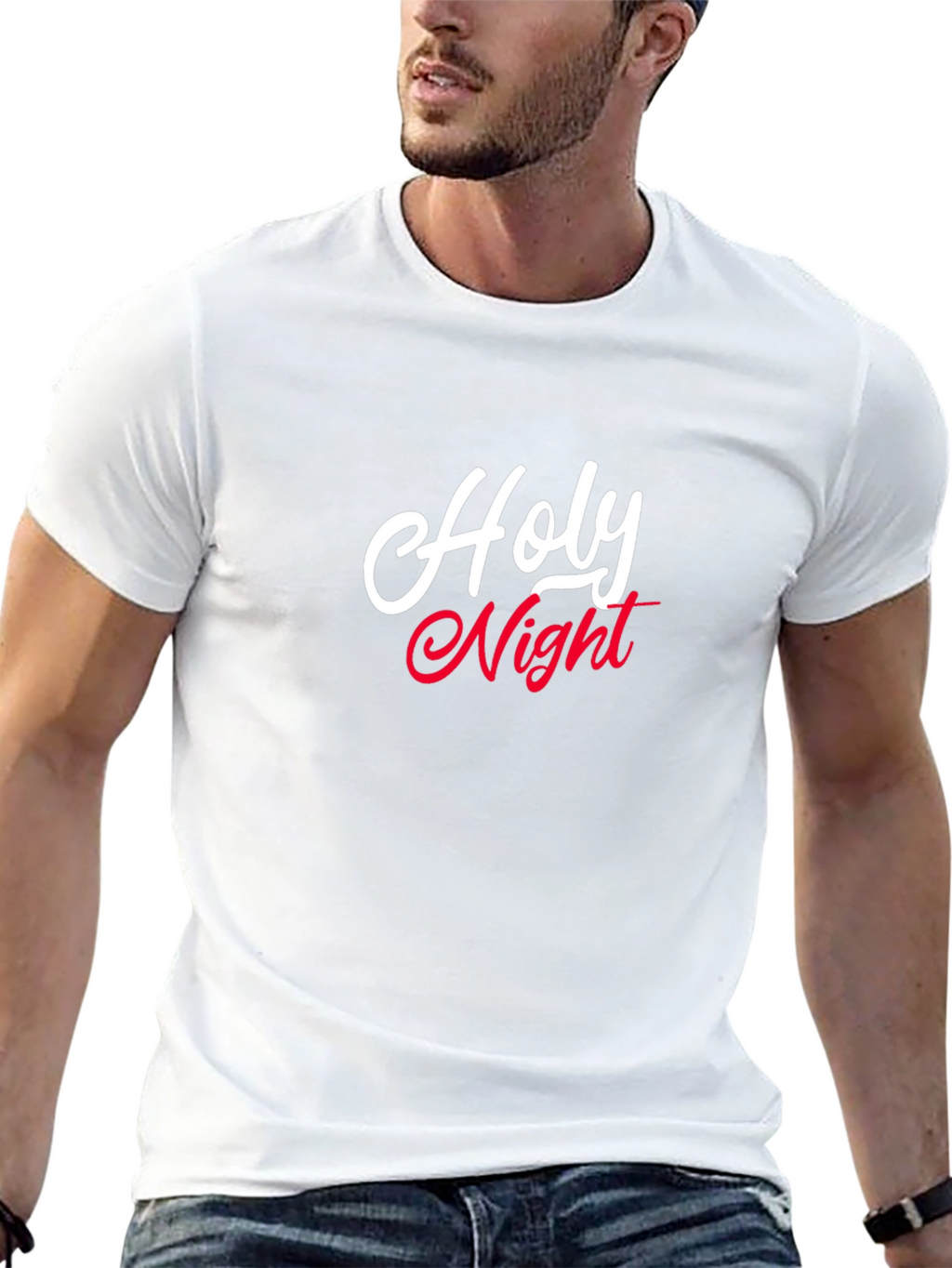 Holy Night Graphic T-Shirt - Black