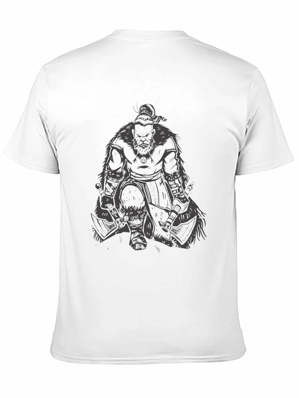 Viking Warrior Graphic T-Shirt - Black