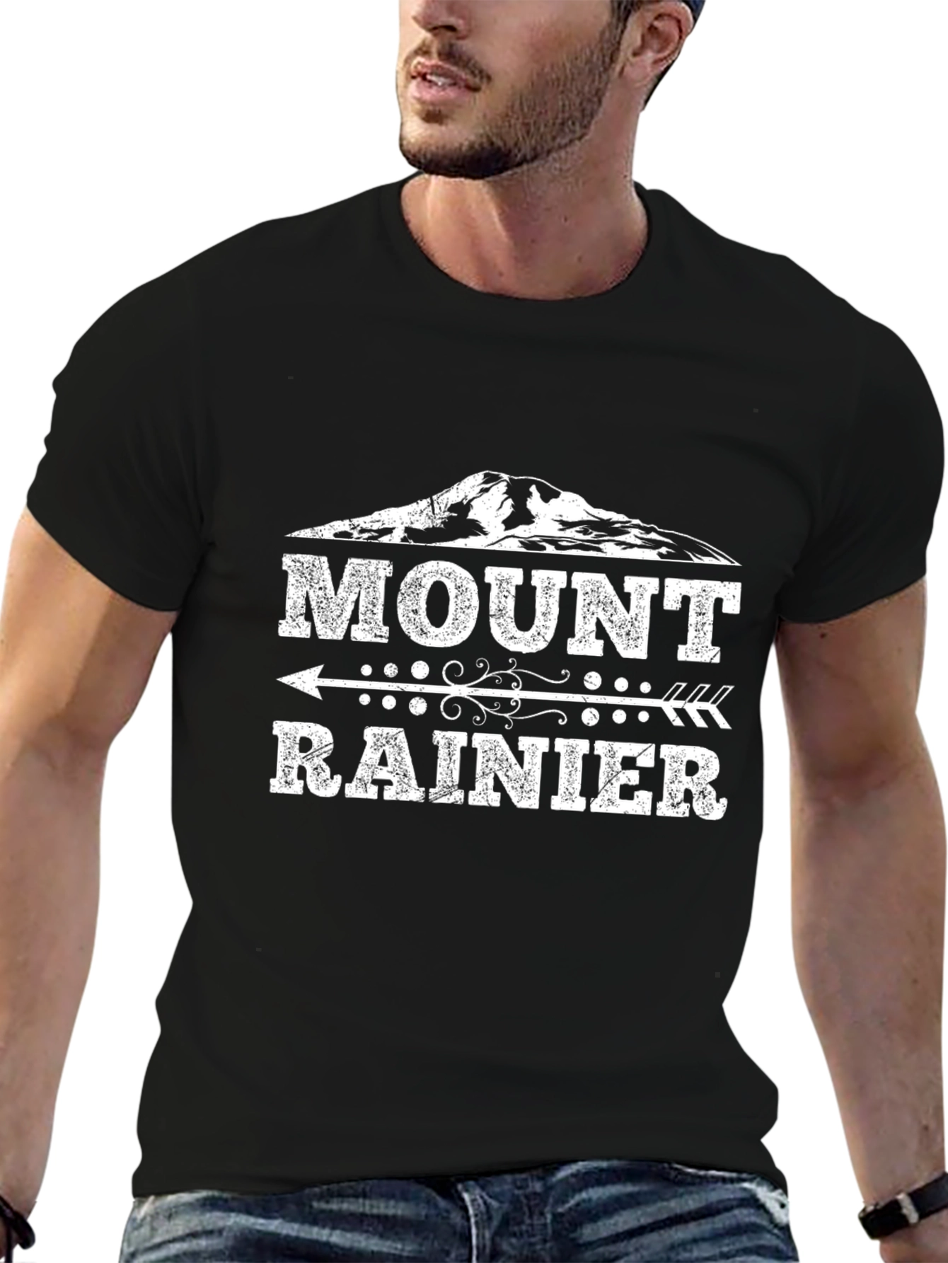 Mount Rainier Graphic Tee - Black