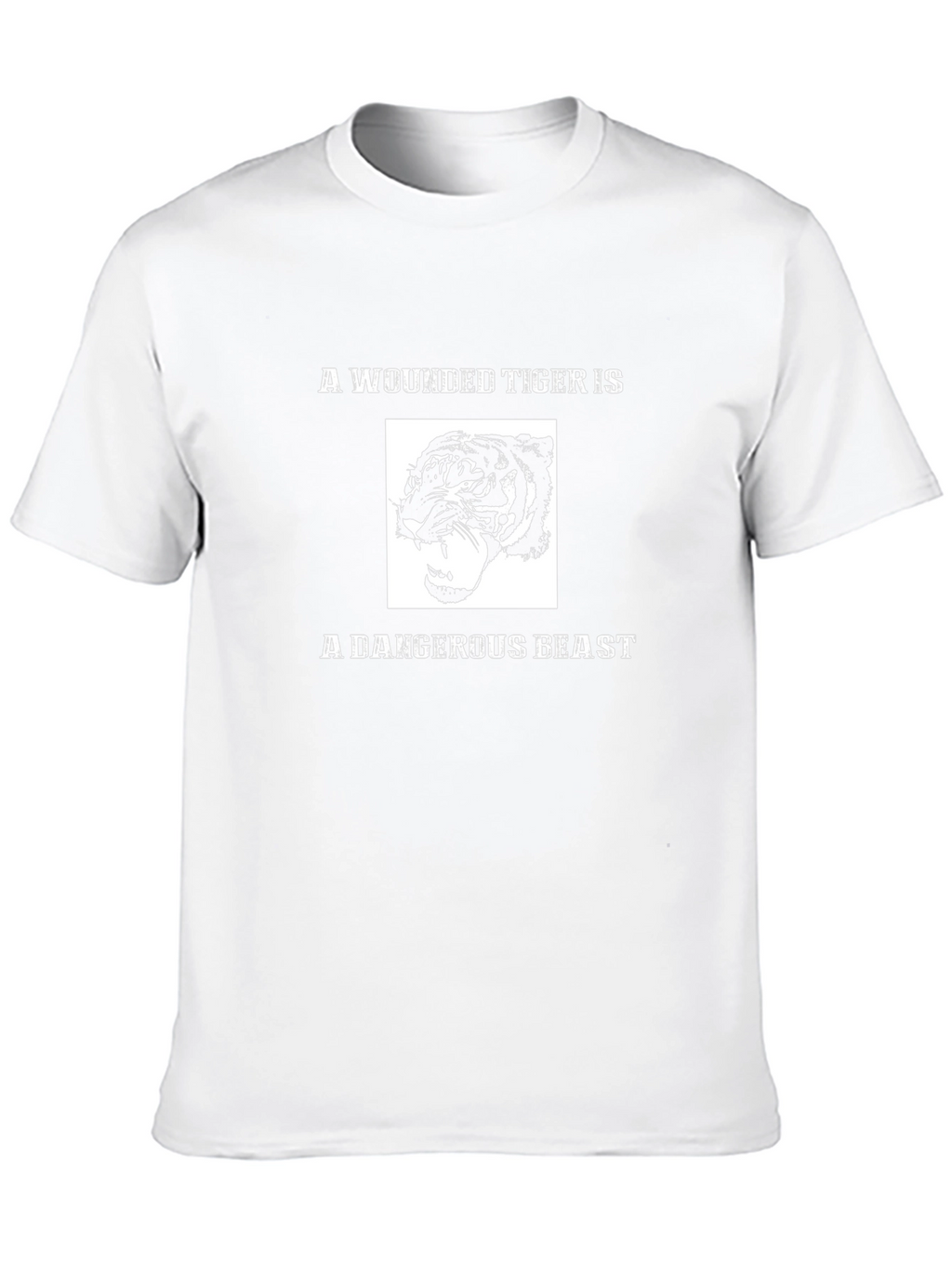 Wounded Tiger Graphic T-Shirt - Mens Black Tee