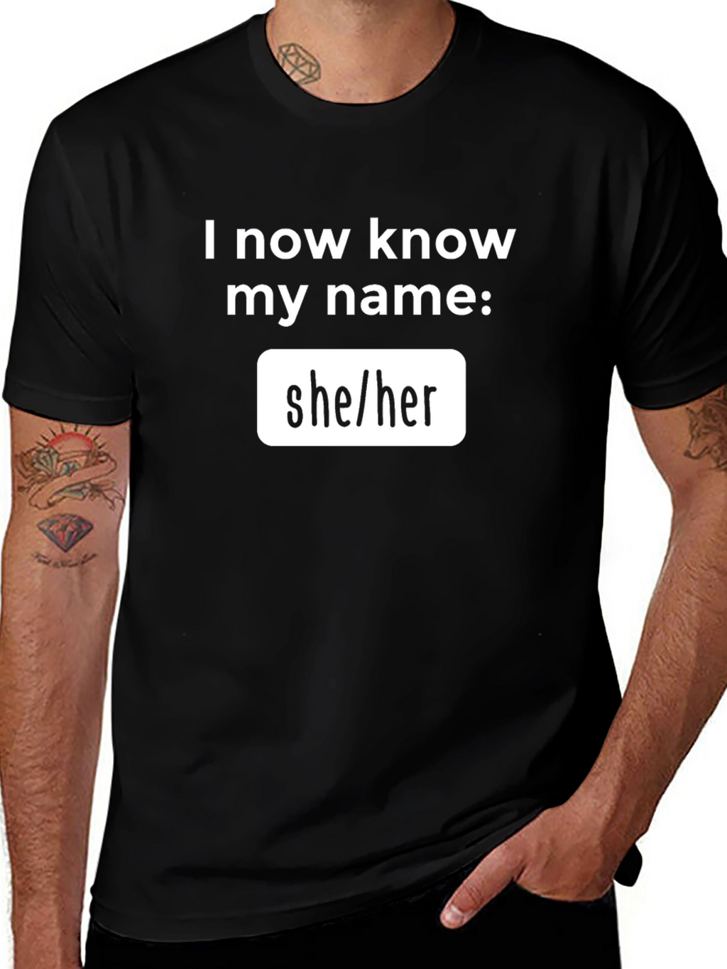 I Now Know My Name: She/Her Pronoun T-Shirt