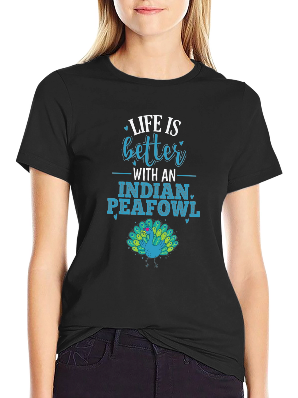 Life is Better With an Indian Peafowl Graphic Tee