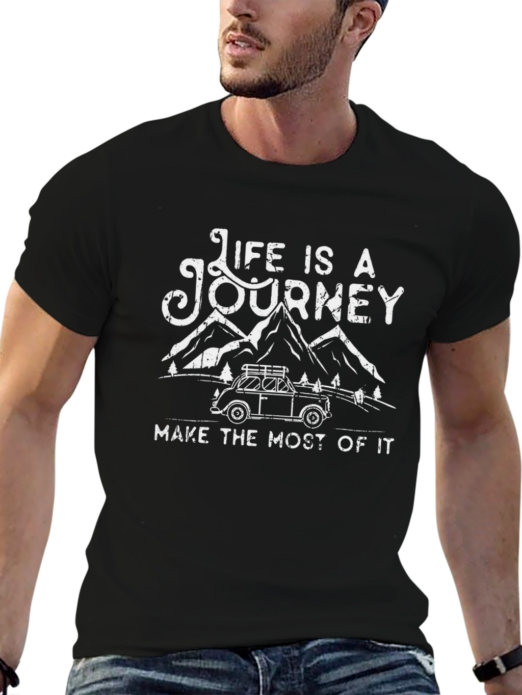 Life is a Journey Graphic Tee - Black