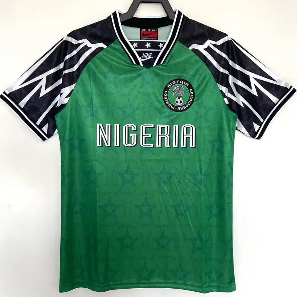 2025/26 Nigeria Away Green Fans Soccer Jersey Detail 4