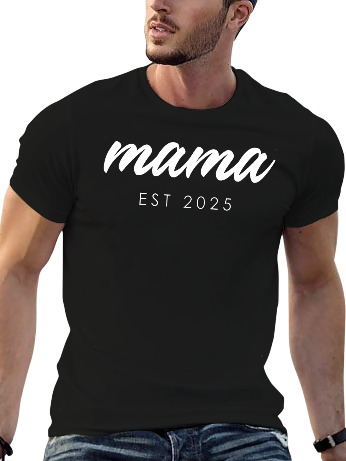 Mama EST 2025 Graphic T-Shirt - Future Mom Tee