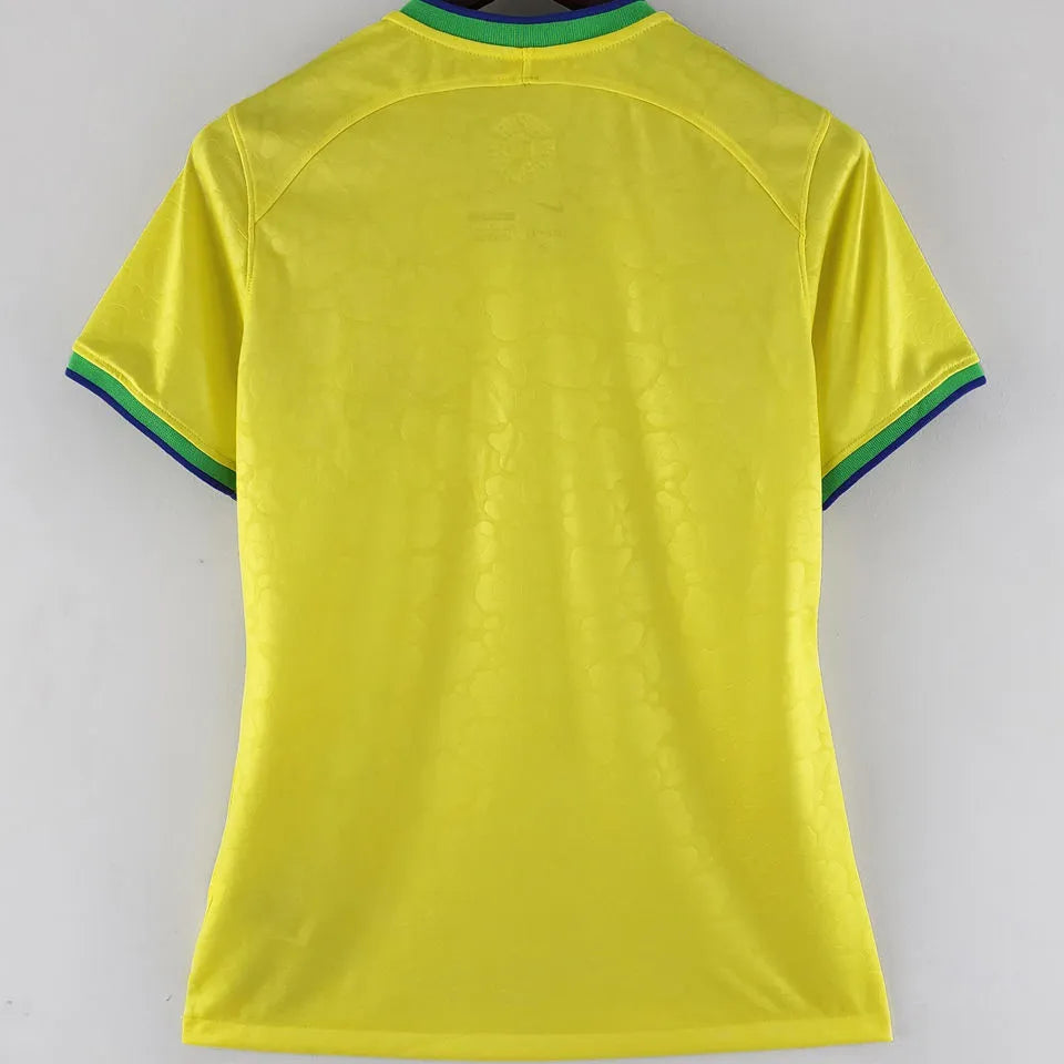 2022/23 Brazil Home Yellow Women Soccer Jersey Back