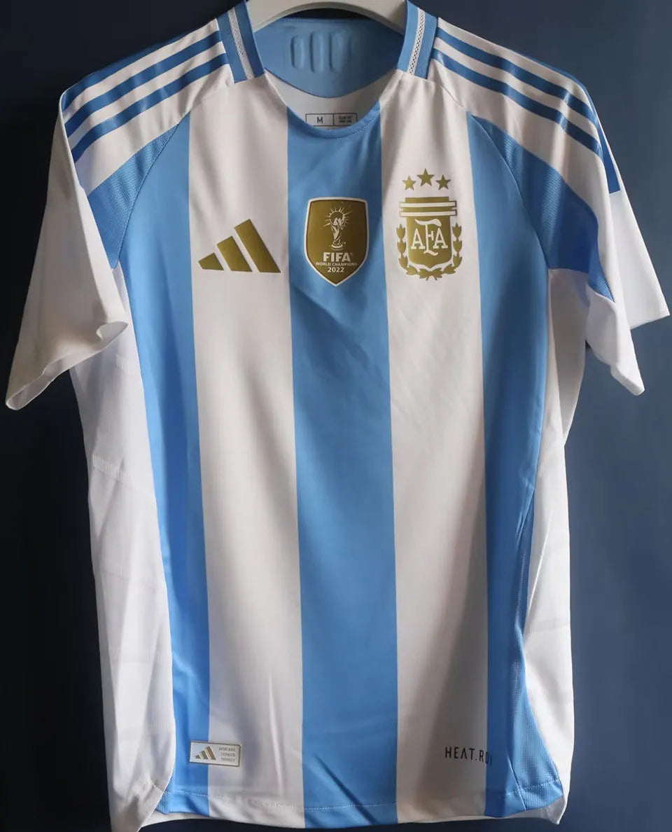 2024/25 Argentina Home Player Version Soccer Jersey (Have FlFA World Champion 2022 有胸前章) Detail 2