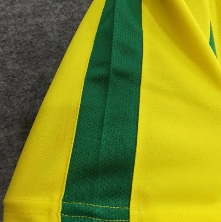 2002 Brazil Home Yellow Retro Soccer Jersey Detail 3