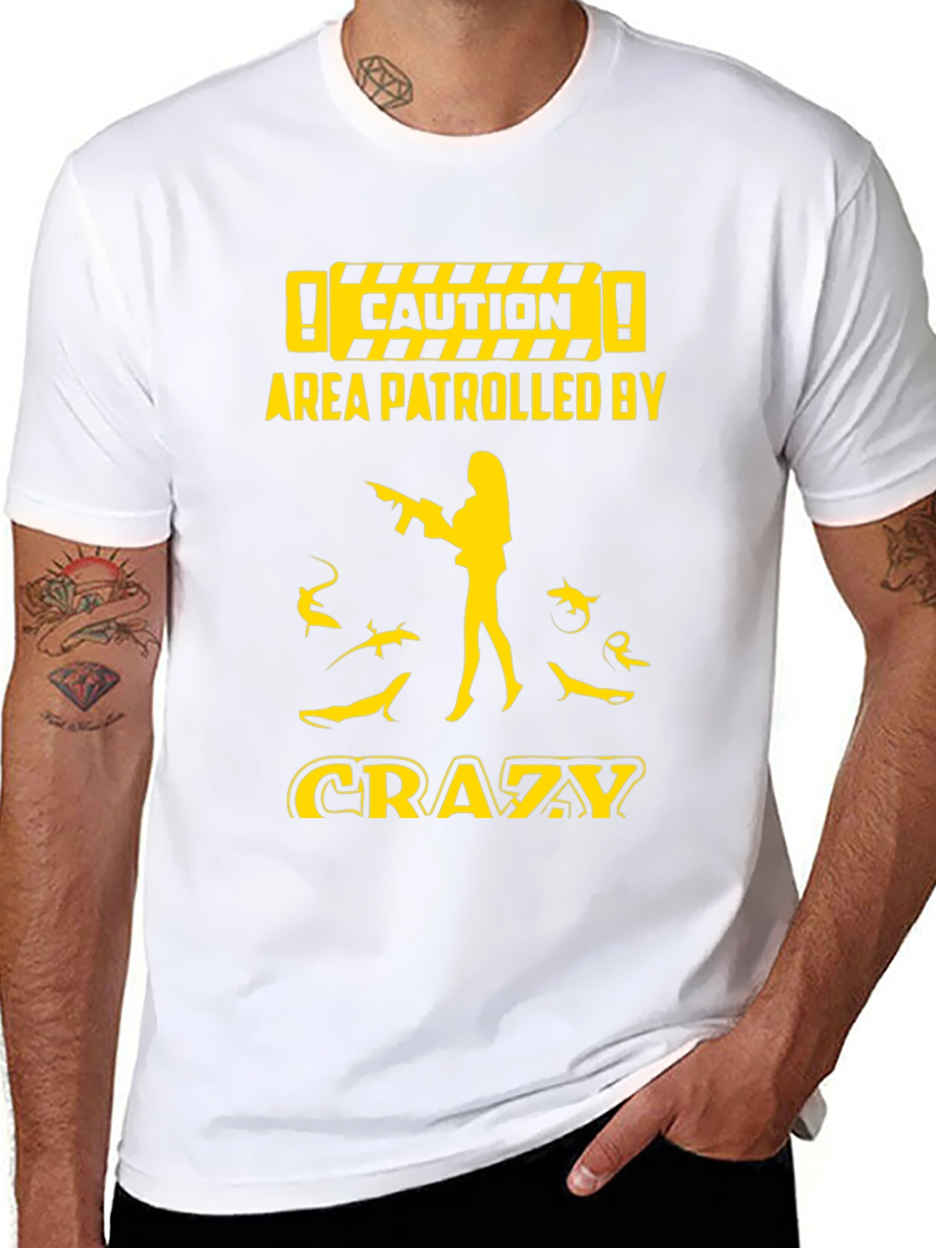 Caution Crazy Shark Lover Graphic Tee