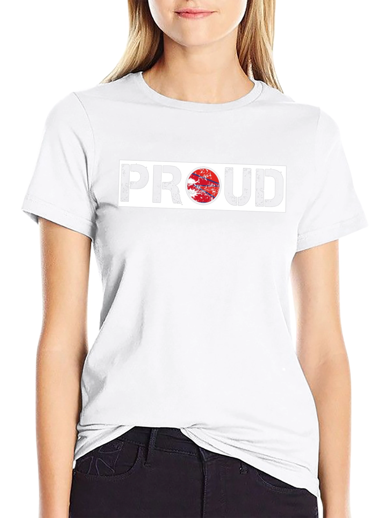 Proud Nepal Flag Graphic Black T-Shirt
