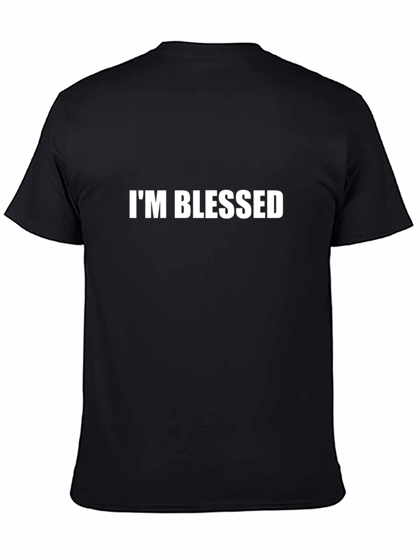 Im Blessed Graphic Tee - Black Cotton Comfort