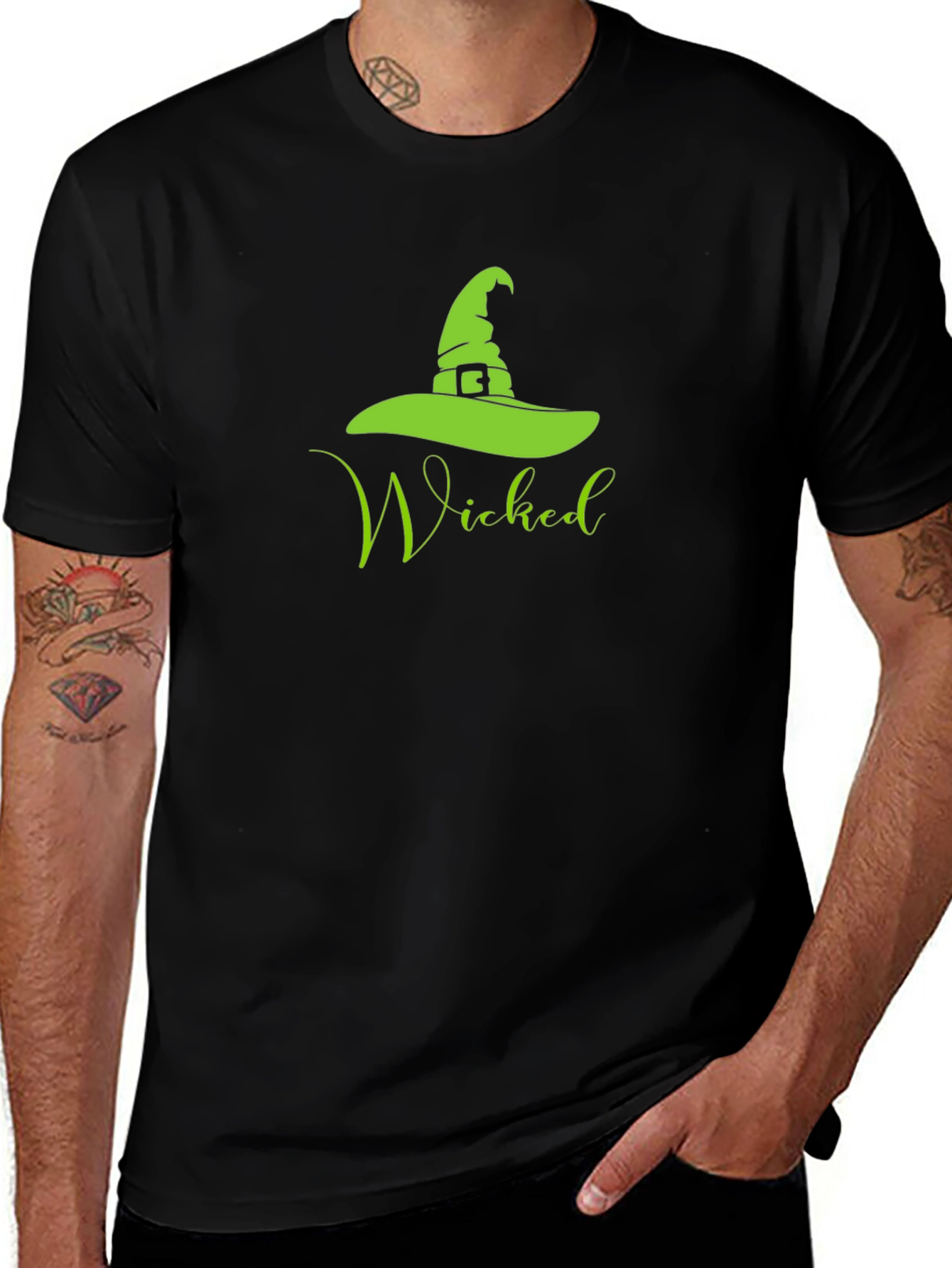 Wicked Witch Hat Graphic Tee - Halloween T-Shirt