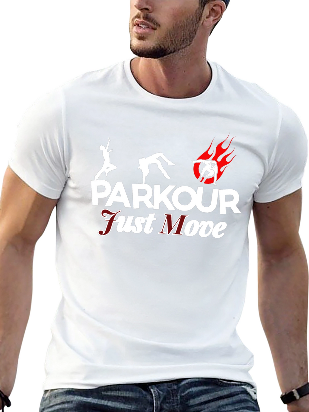 Parkour Just Move Black T-Shirt