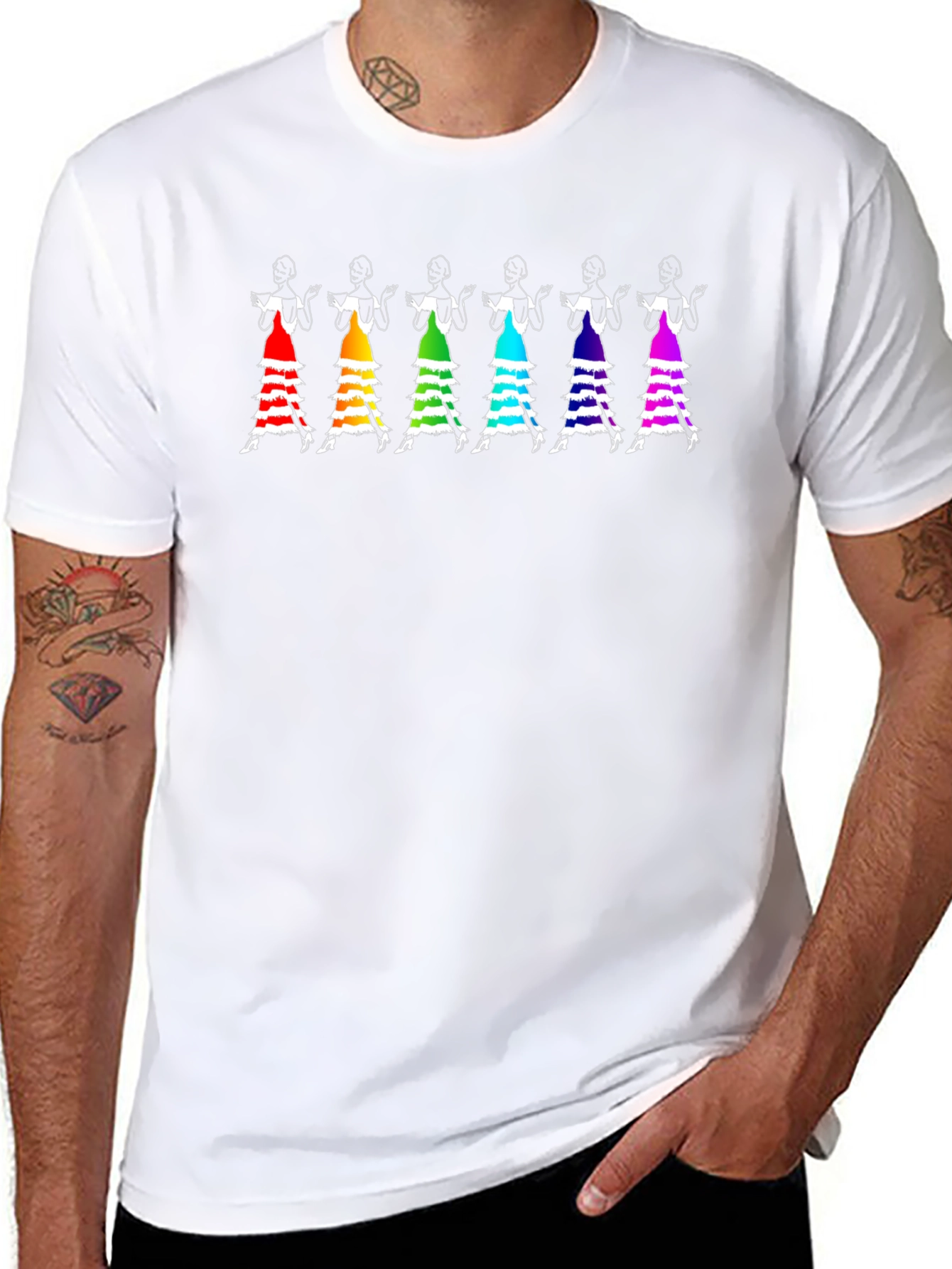 Flamenco Dancer T-Shirt - Rainbow