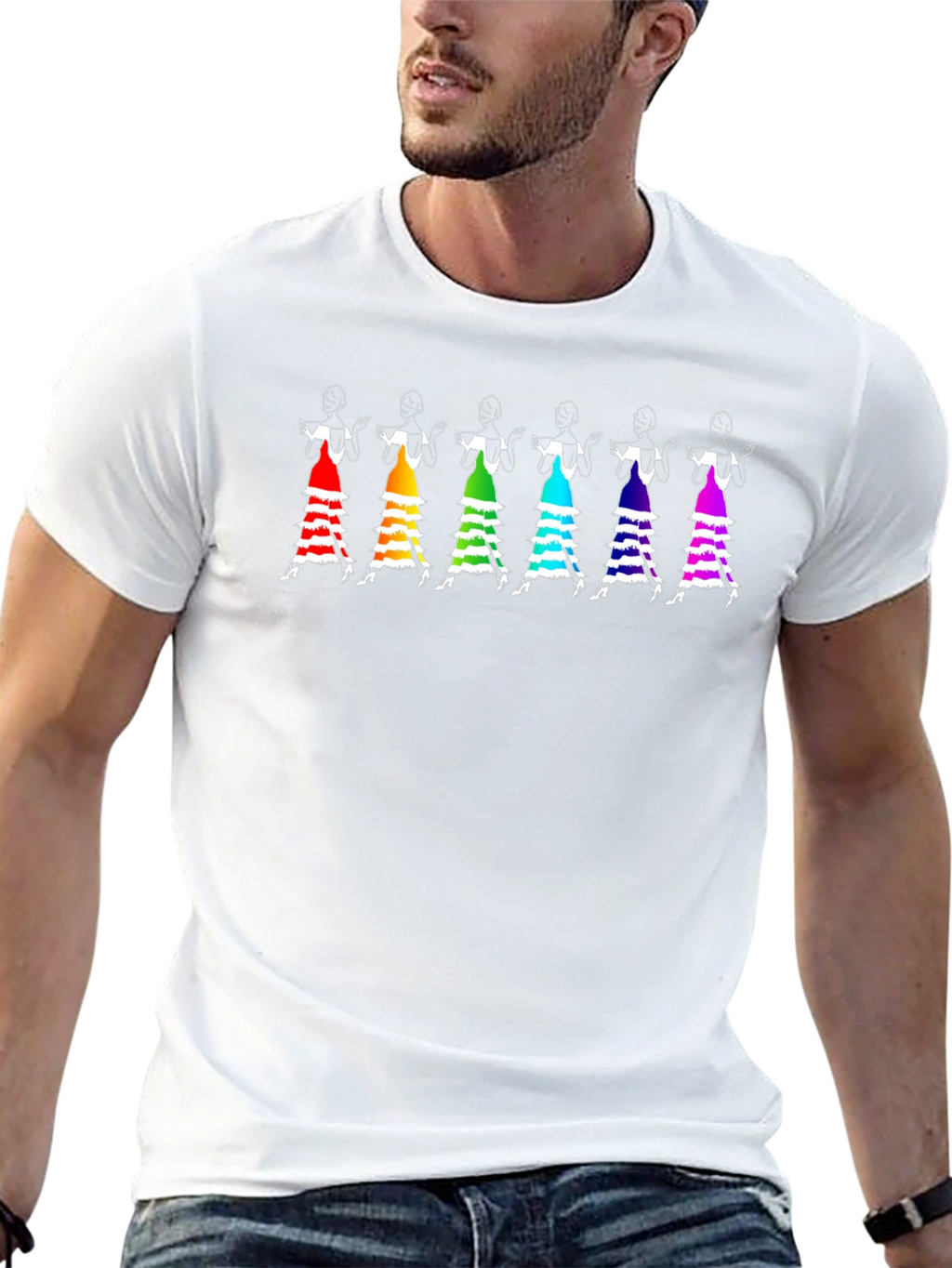 Flamenco Dancer T-Shirt - Rainbow