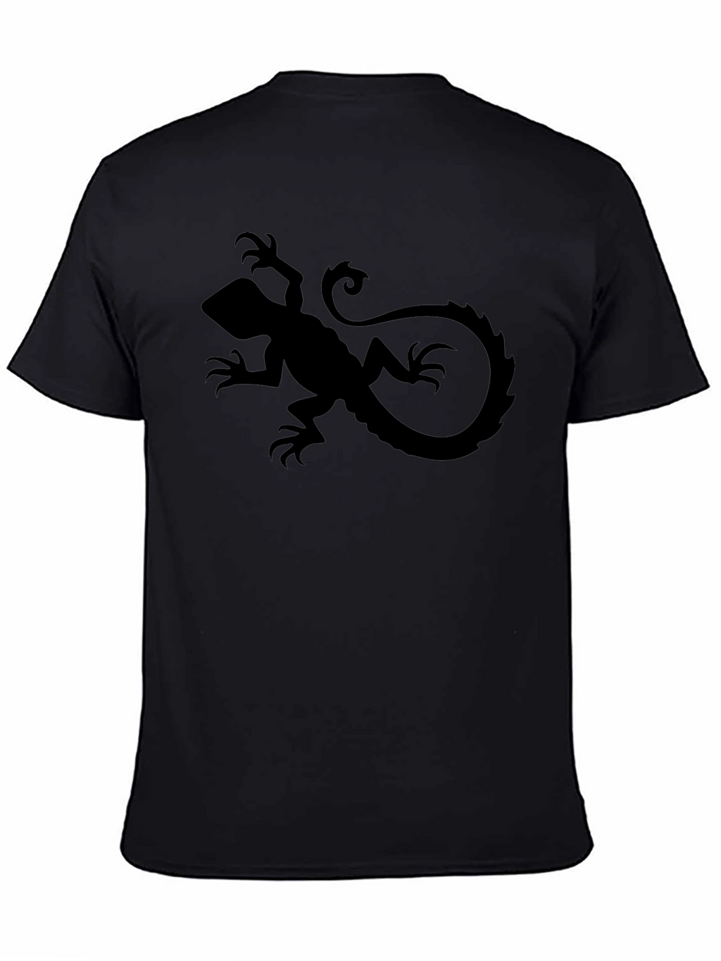 Black Lizard Graphic Tee - Cool Reptile Design