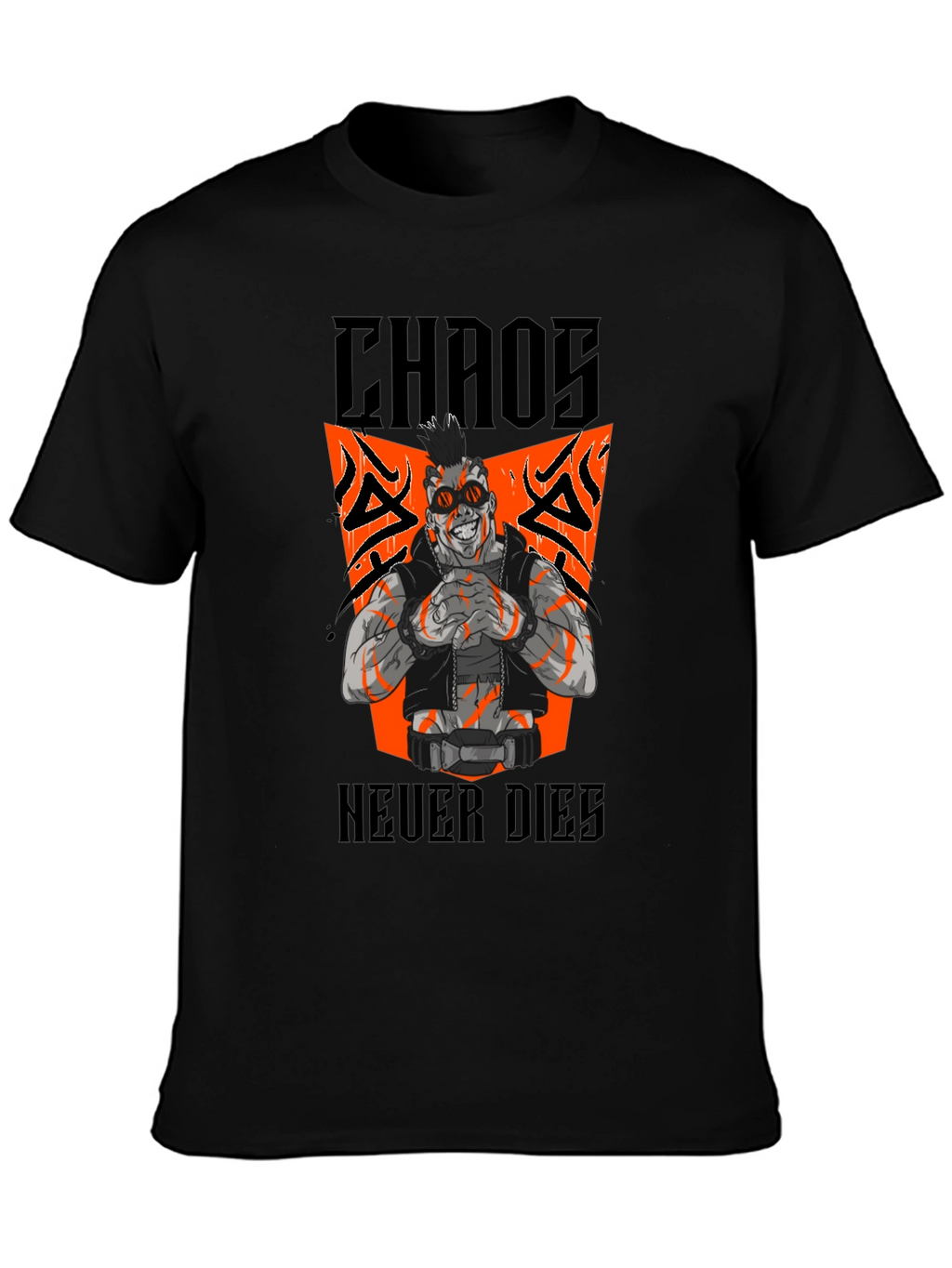 Chaos Never Dies Graphic Tee - Black