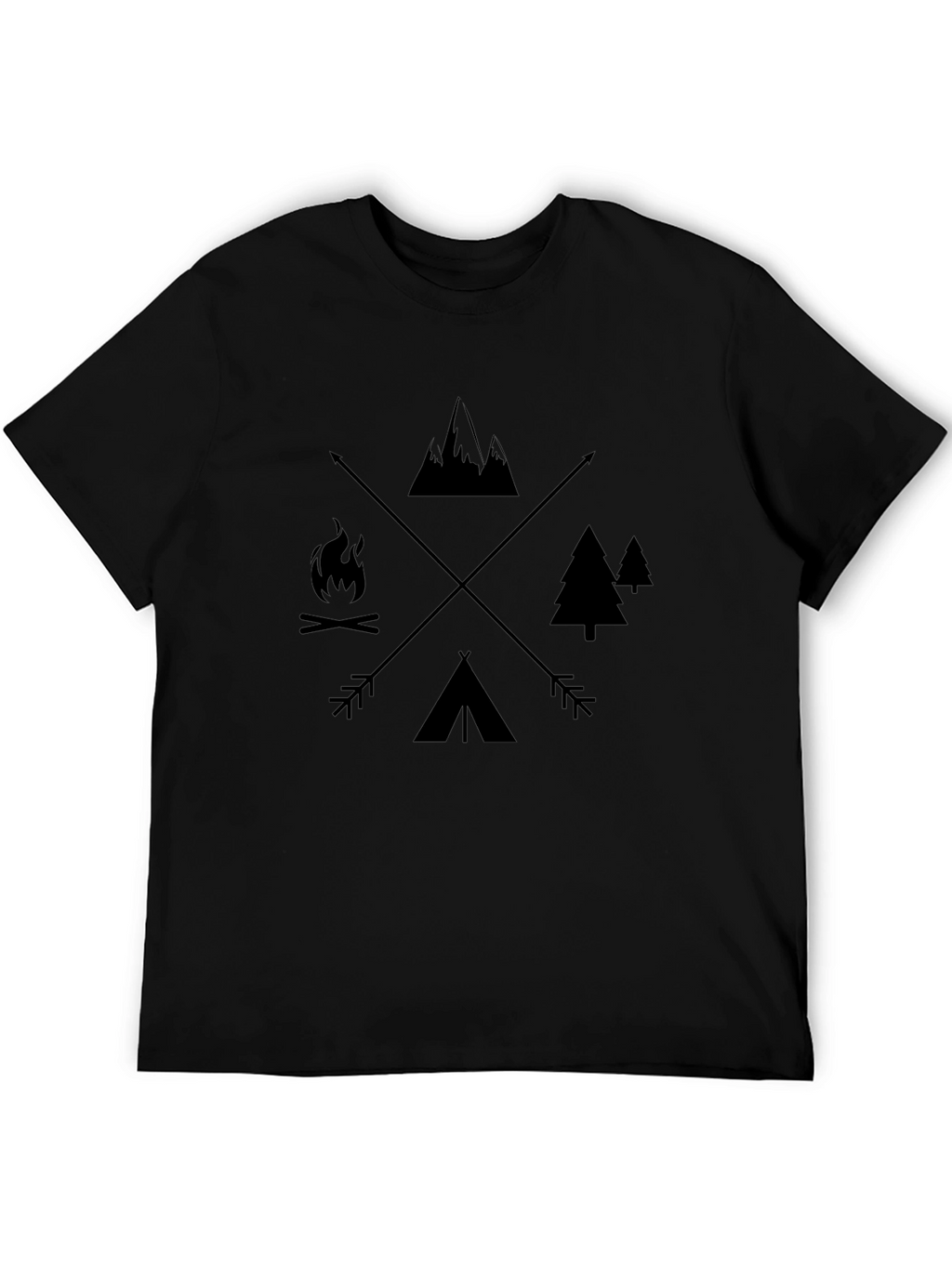 Outdoor Adventure Graphic Tee - Camping Design