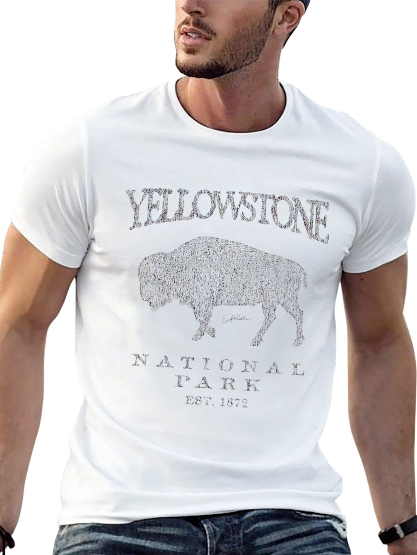 Yellowstone National Park Bison Graphic T-Shirt