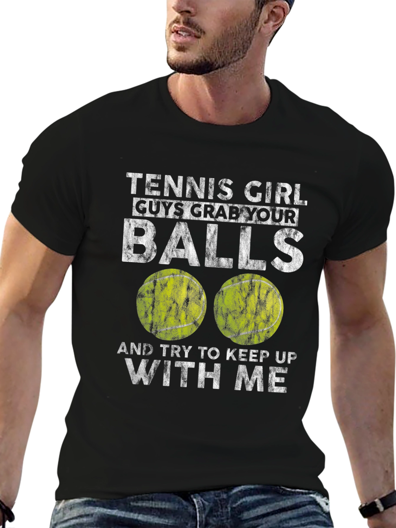 Tennis Girl Grab Your Balls Graphic Tee