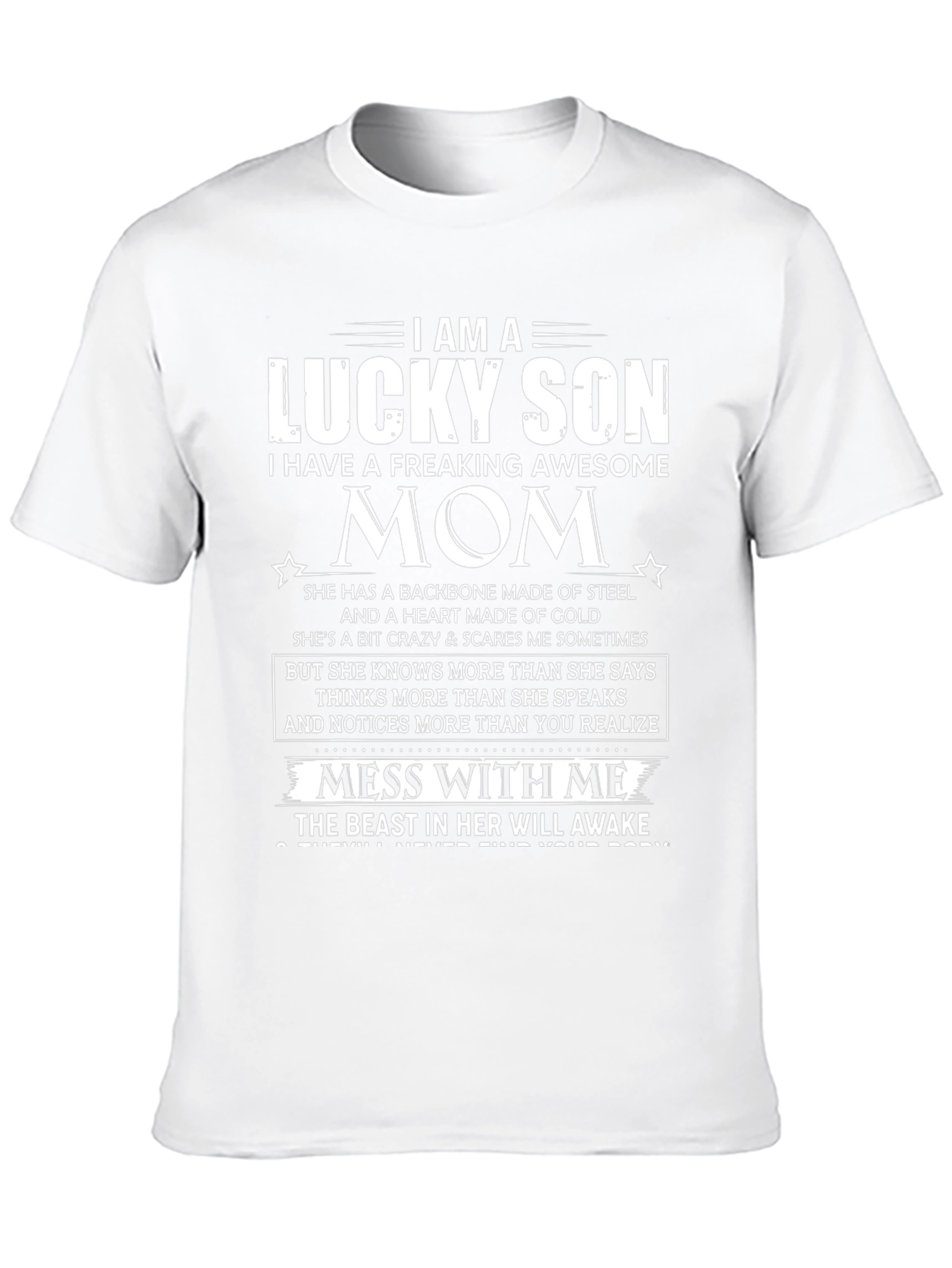 Lucky Son Awesome Mom Graphic T-Shirt