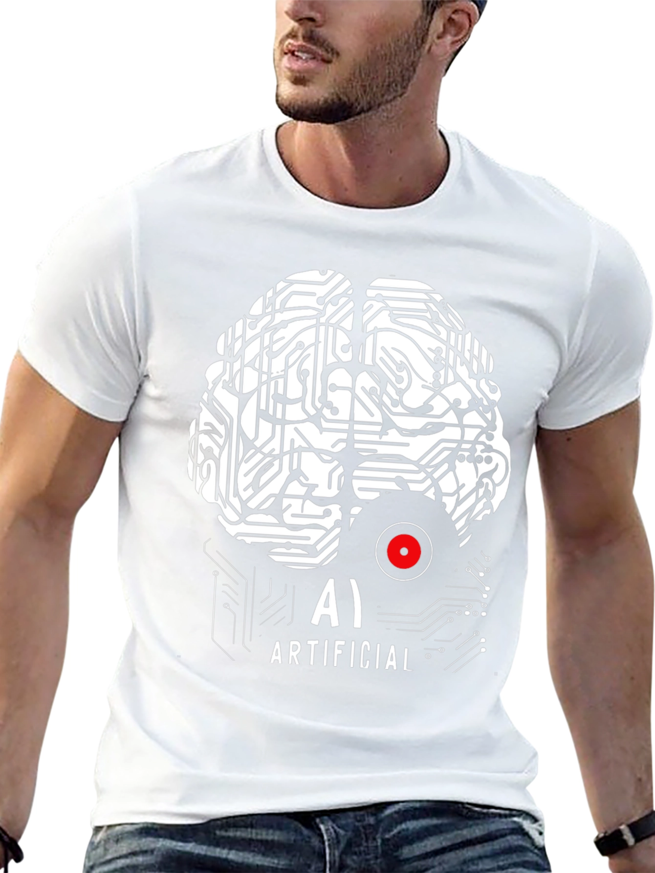 AI Brain T-Shirt - Artificial Intelligence Design
