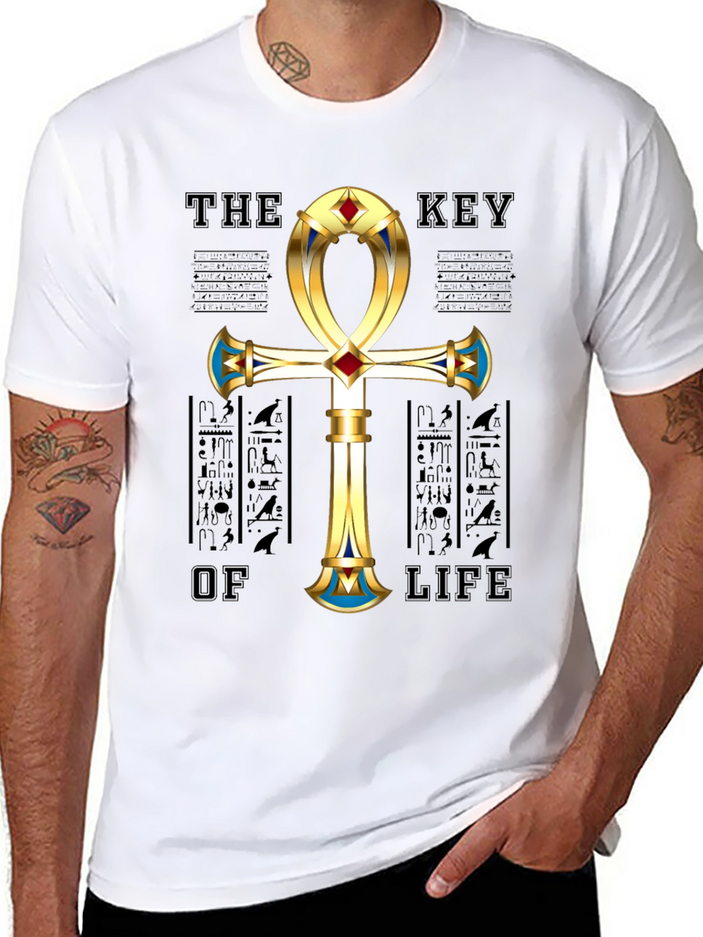 Egyptian Ankh Key of Life Graphic T-Shirt