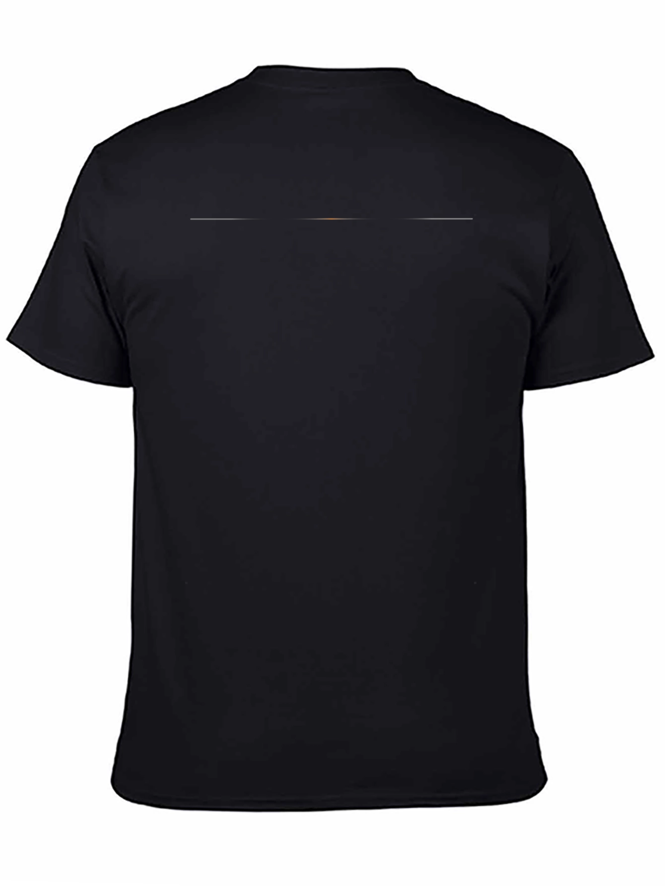 Mens Solid Black Casual T-Shirt