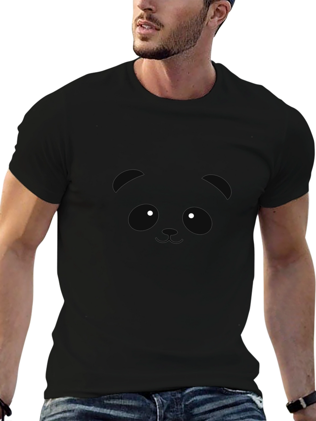 Black Panda Graphic Tee - Mens Casual Style