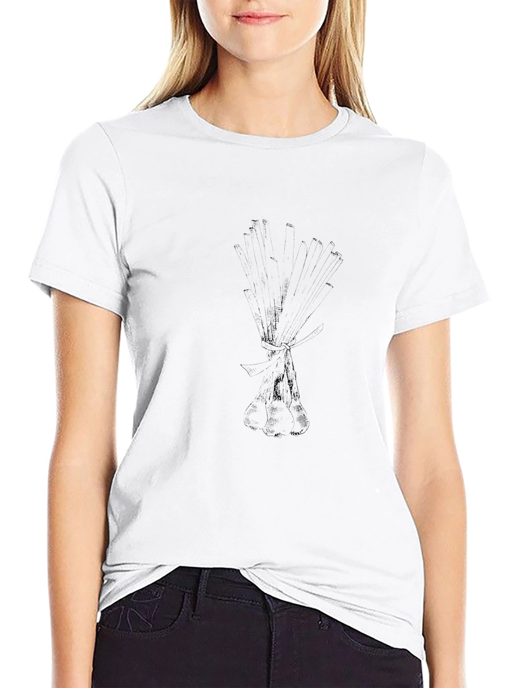 Mens Graphic Tee - Black Bouquet Print Casual Shirt