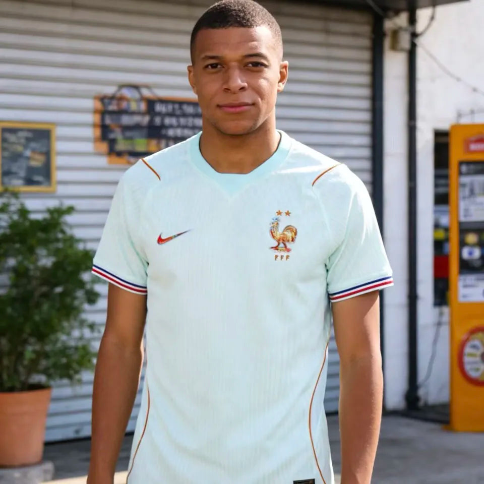 2026/27 France Away Fans Long Sleeve Soccer Jersey Detail 1