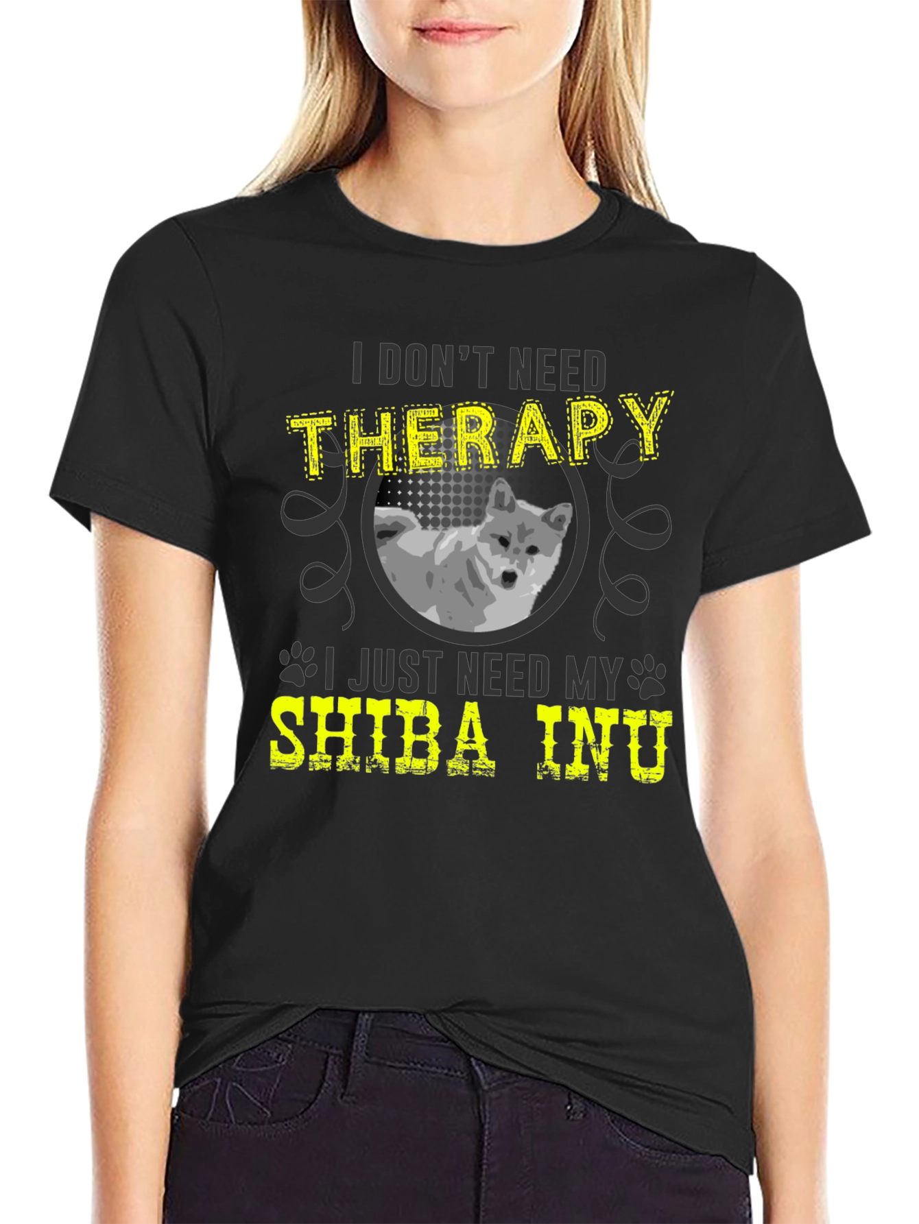 Shiba Inu Therapy T-Shirt - Dog Lover Tee
