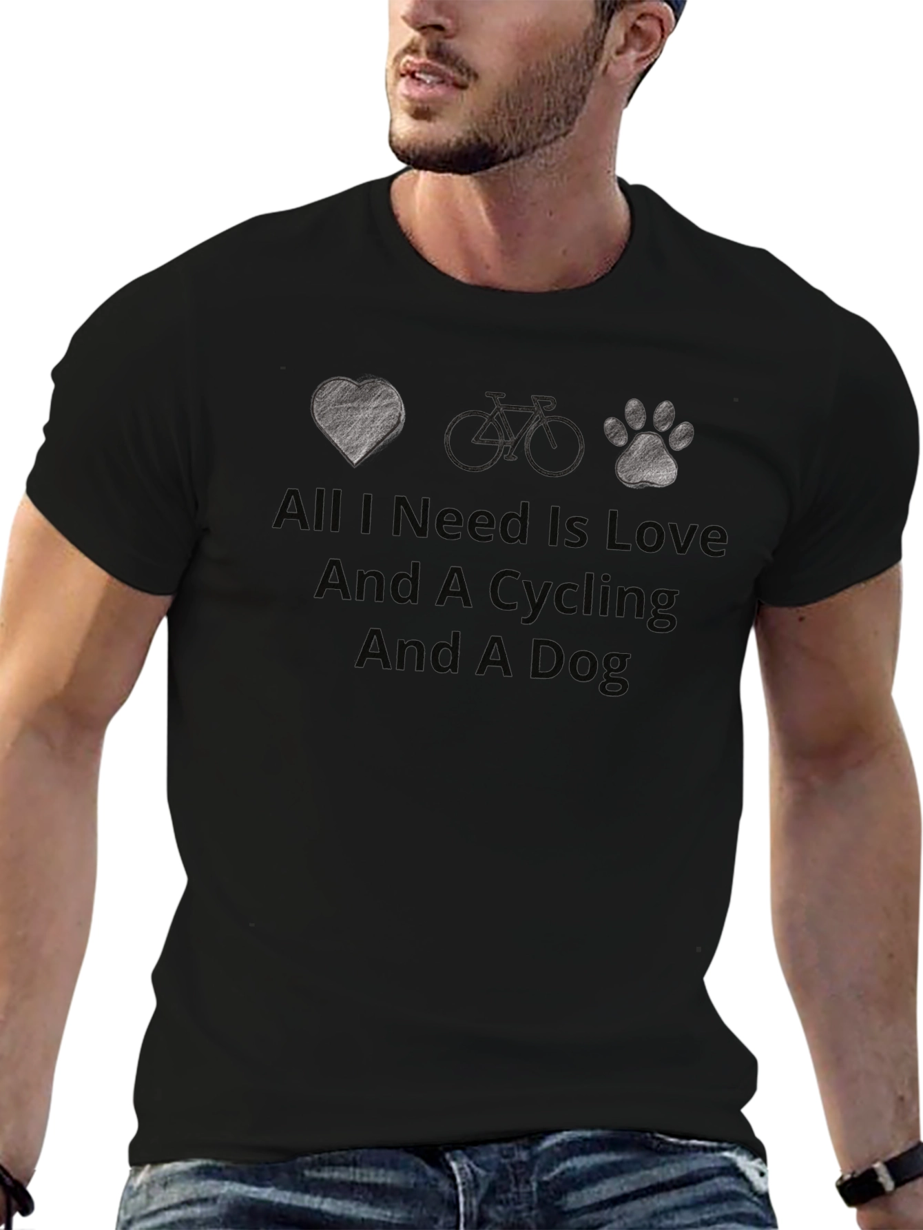 Love Cycling Dog T-Shirt