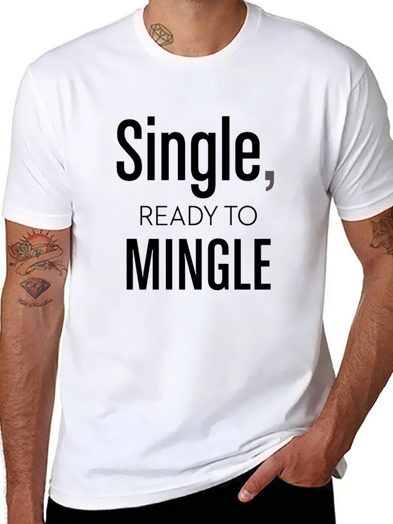 Single Ready to Mingle - Black Graphic Tee