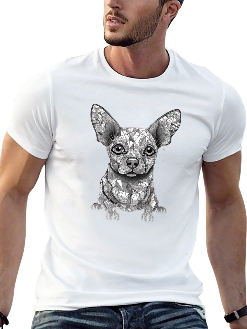 Geometric Chihuahua Graphic Tee