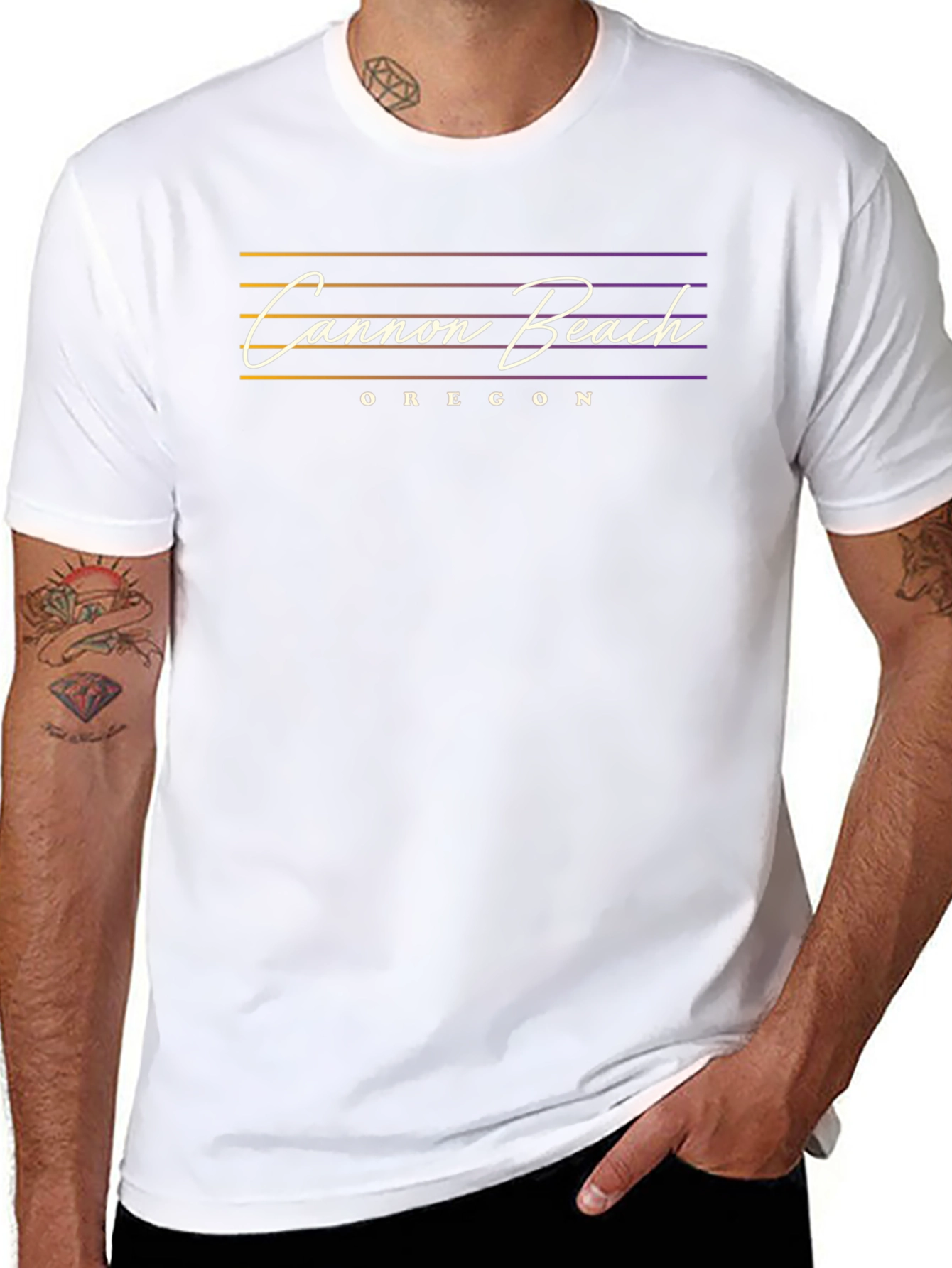 Cannon Beach Oregon T-Shirt - Retro Style