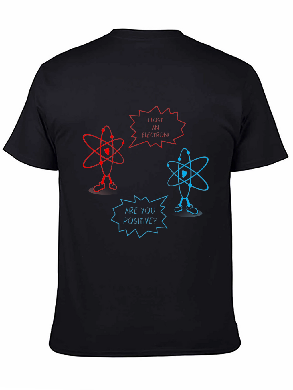 Funny Science Atom Pun Black T-Shirt