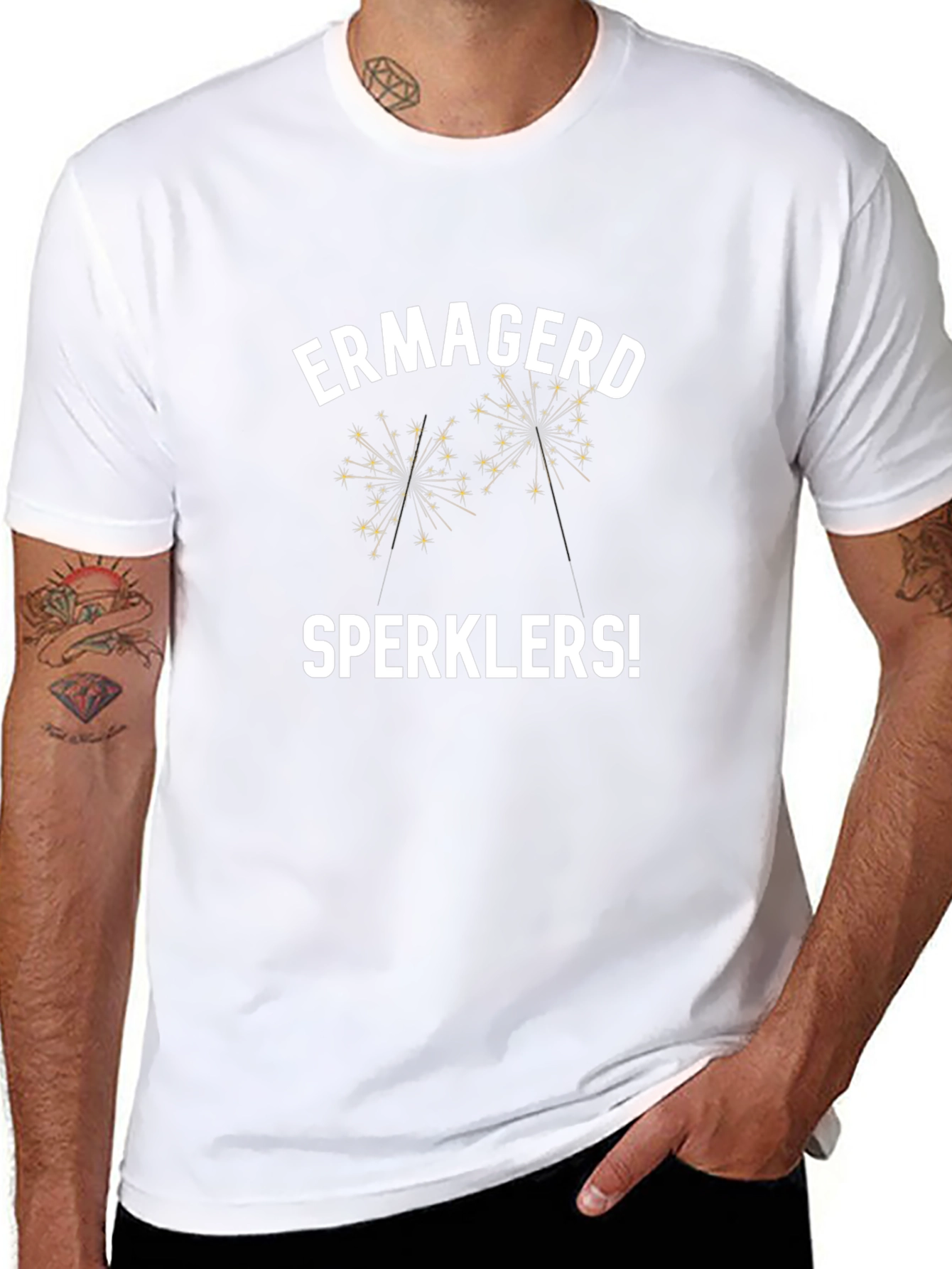 Ermagerd Sperklers! Graphic T-Shirt - Novelty Party Tee