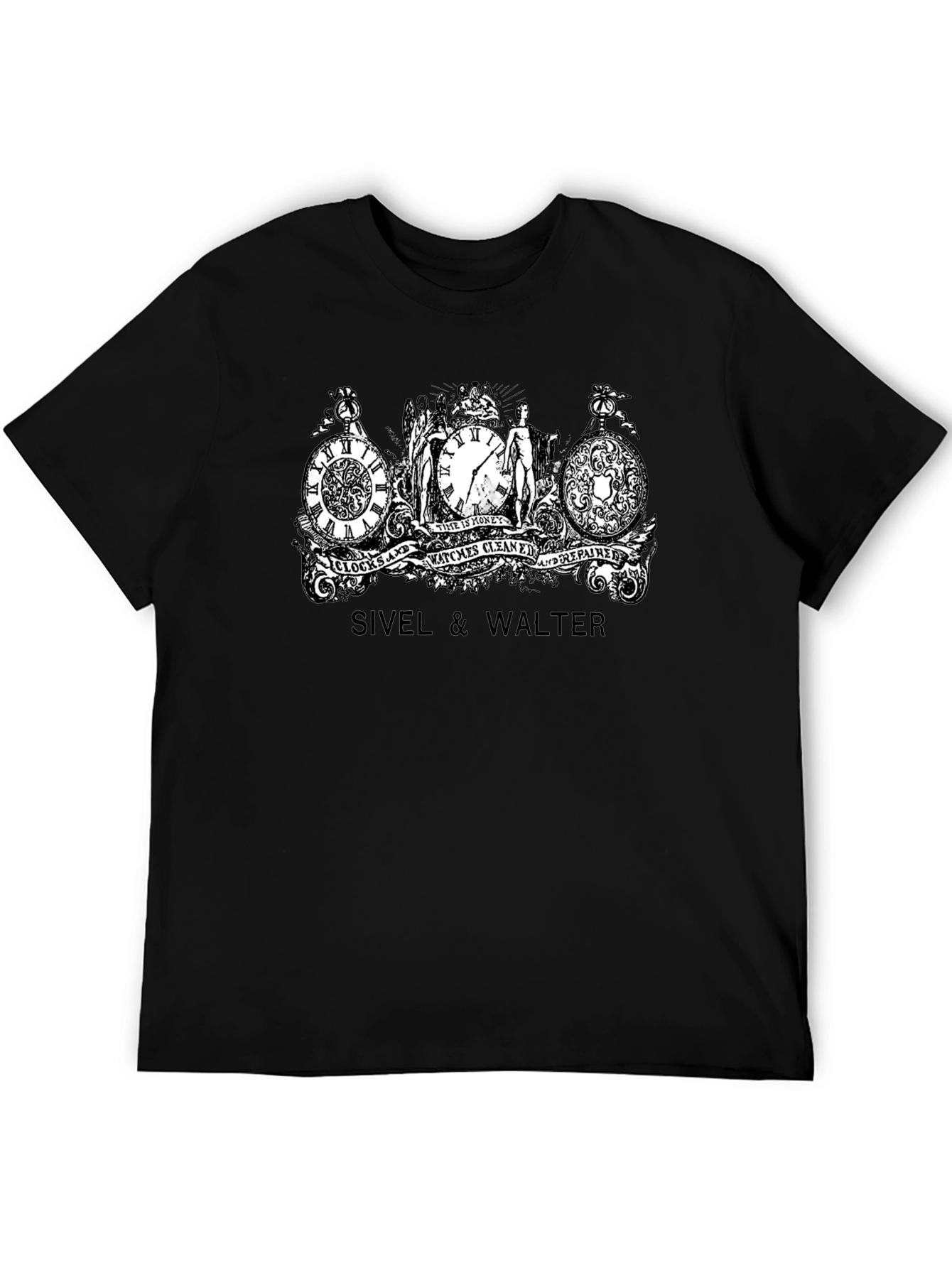 Sivel & Walter Clock Repair Black T-Shirt
