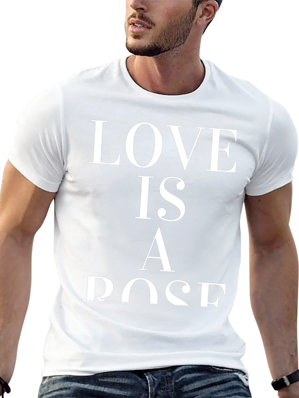 Love Is A Rose Graphic Tee - Black