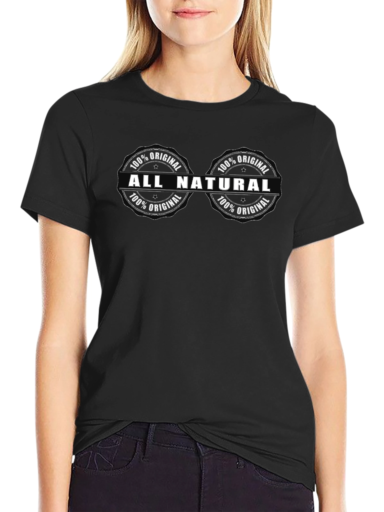 All Natural 100% Original Black T-Shirt