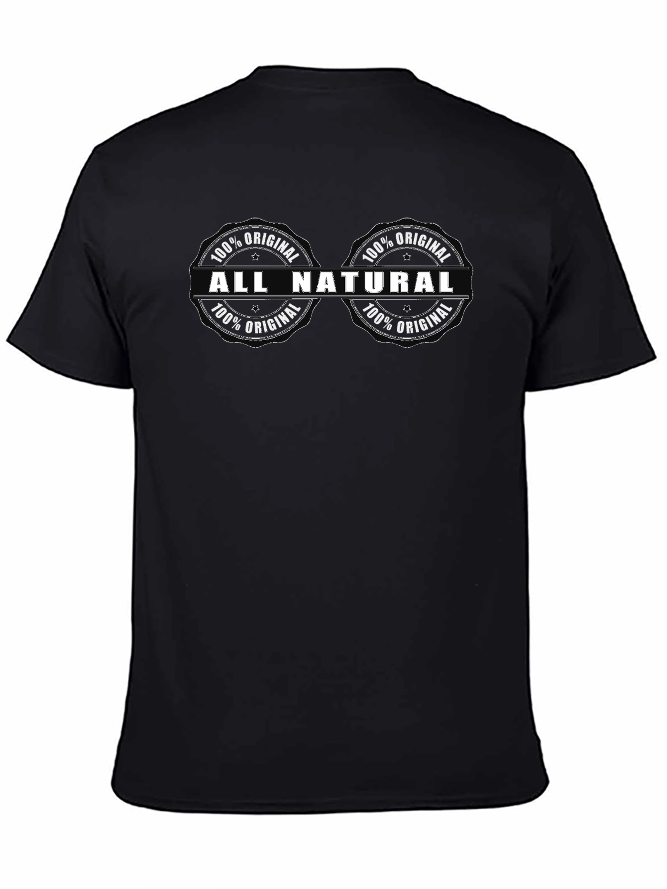 All Natural 100% Original Black T-Shirt
