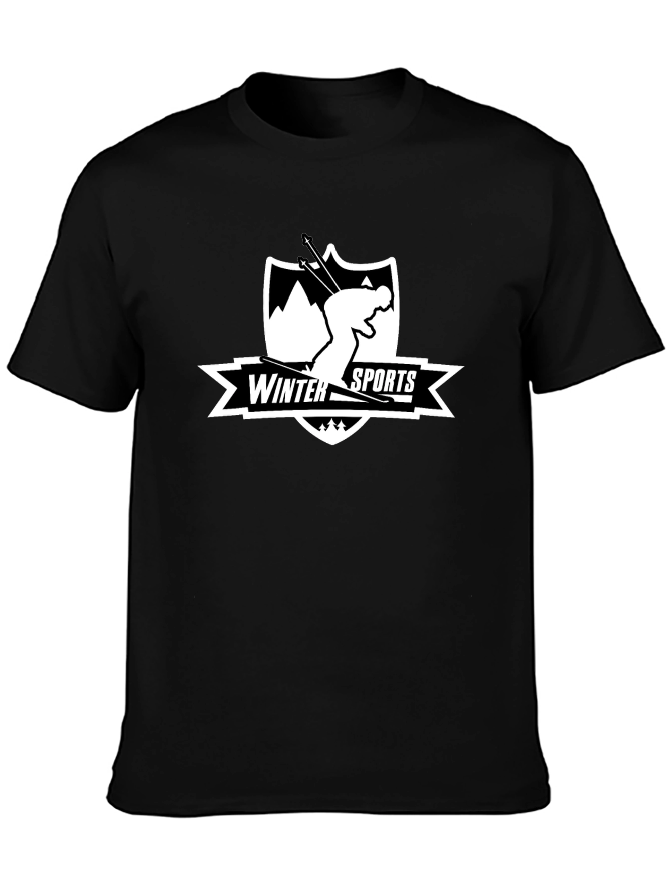 Winter Sports Skiing Graphic T-Shirt