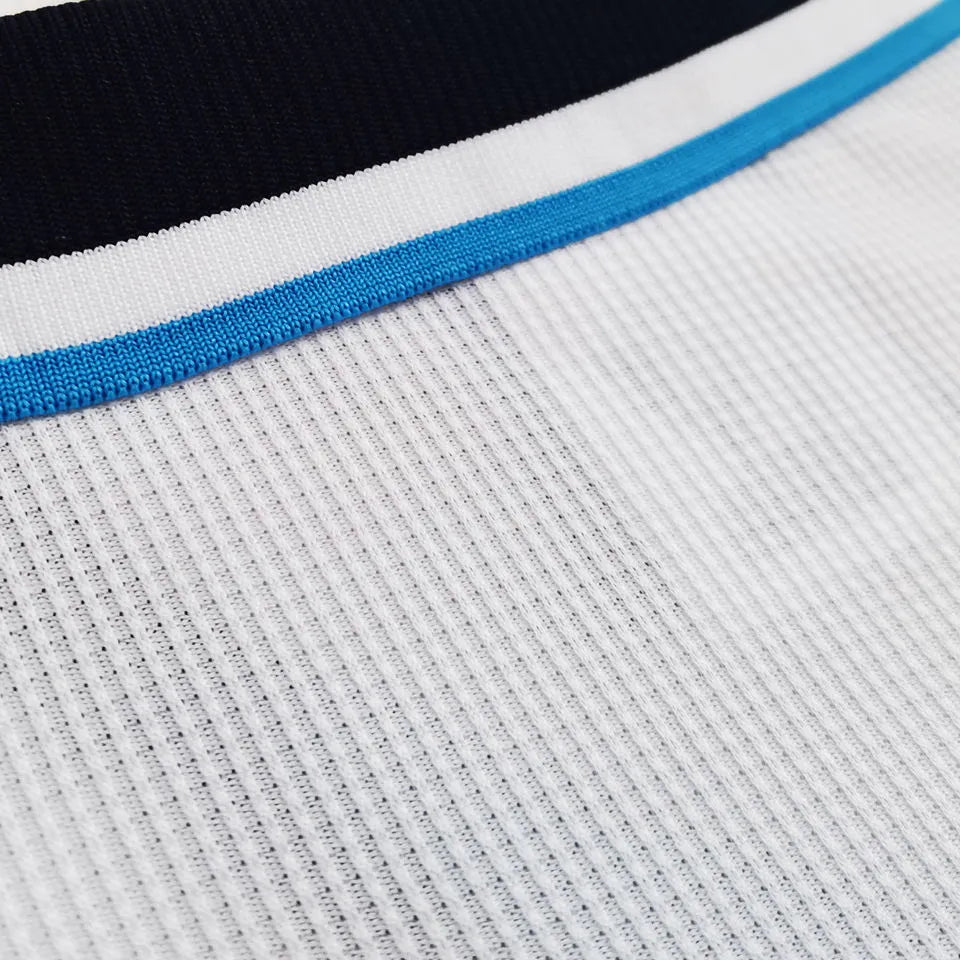 1996 England Home White Retro Long Sleeve Soccer Jersey Detail 4