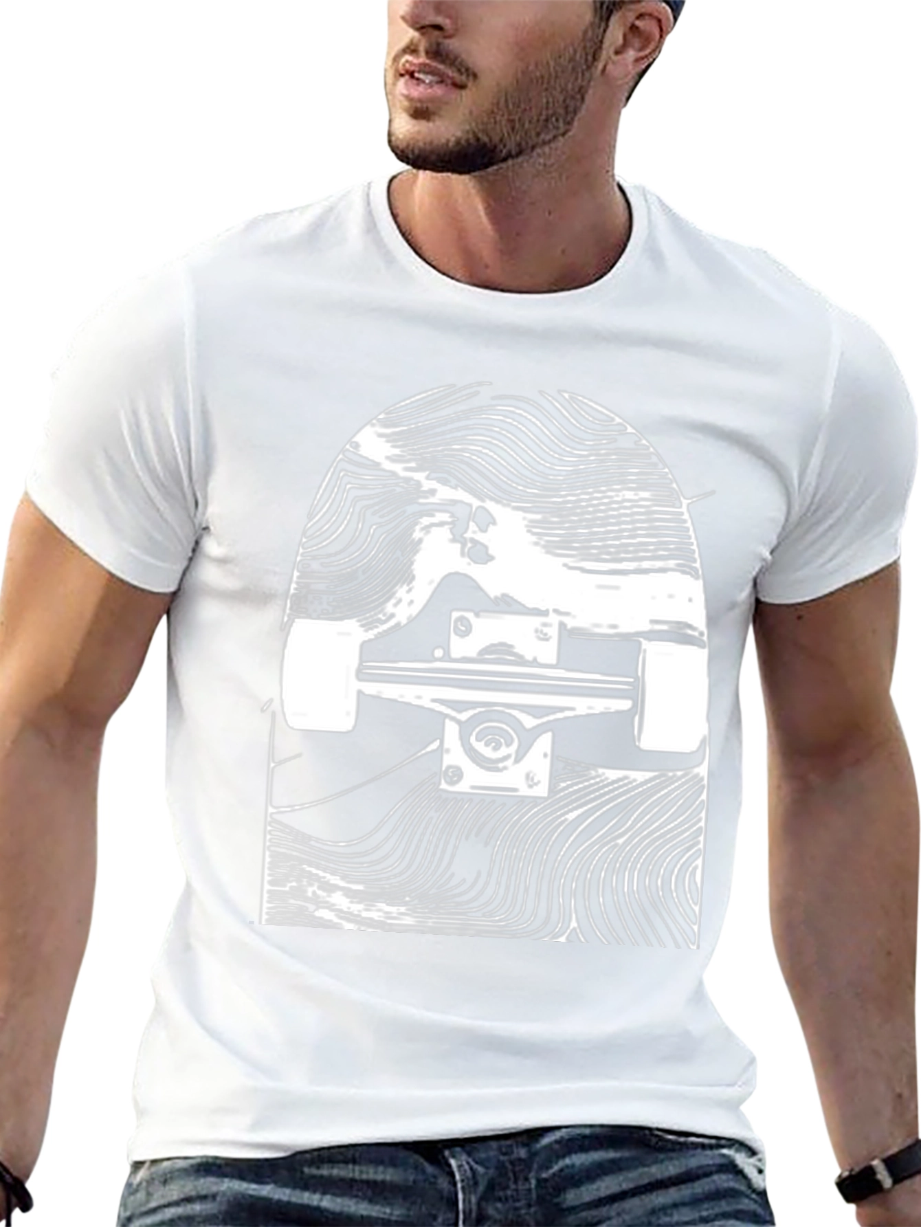 Skateboard Graphic T-Shirt - Black