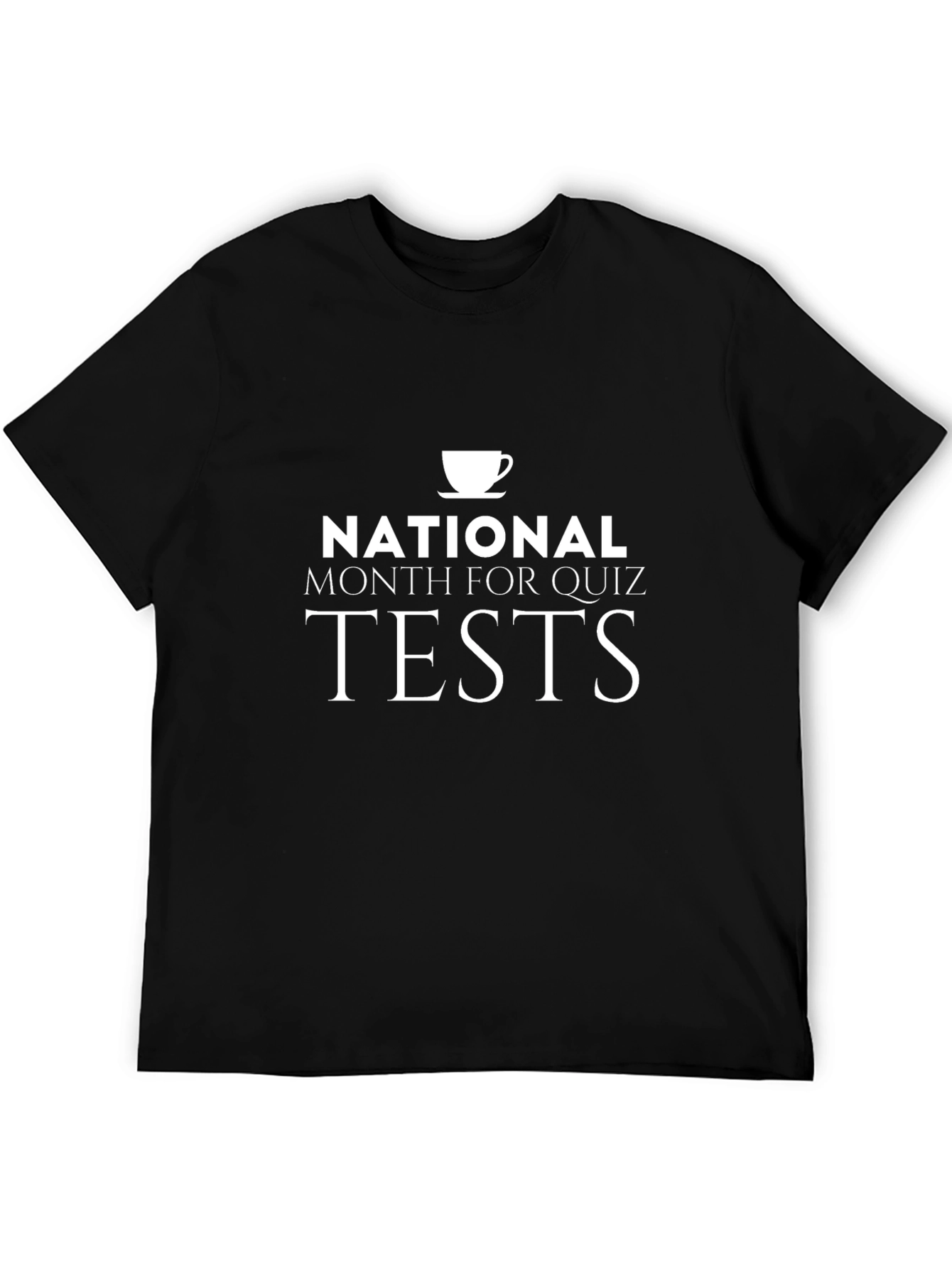 National Month for Quiz Tests Black T-Shirt